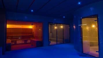 Sauna seca, banheira de hidromassagem, sauna a vapor