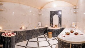 Sauna, tyrkisk bad/hammam, kropsbehandlinger, ansigtsbehandlinger