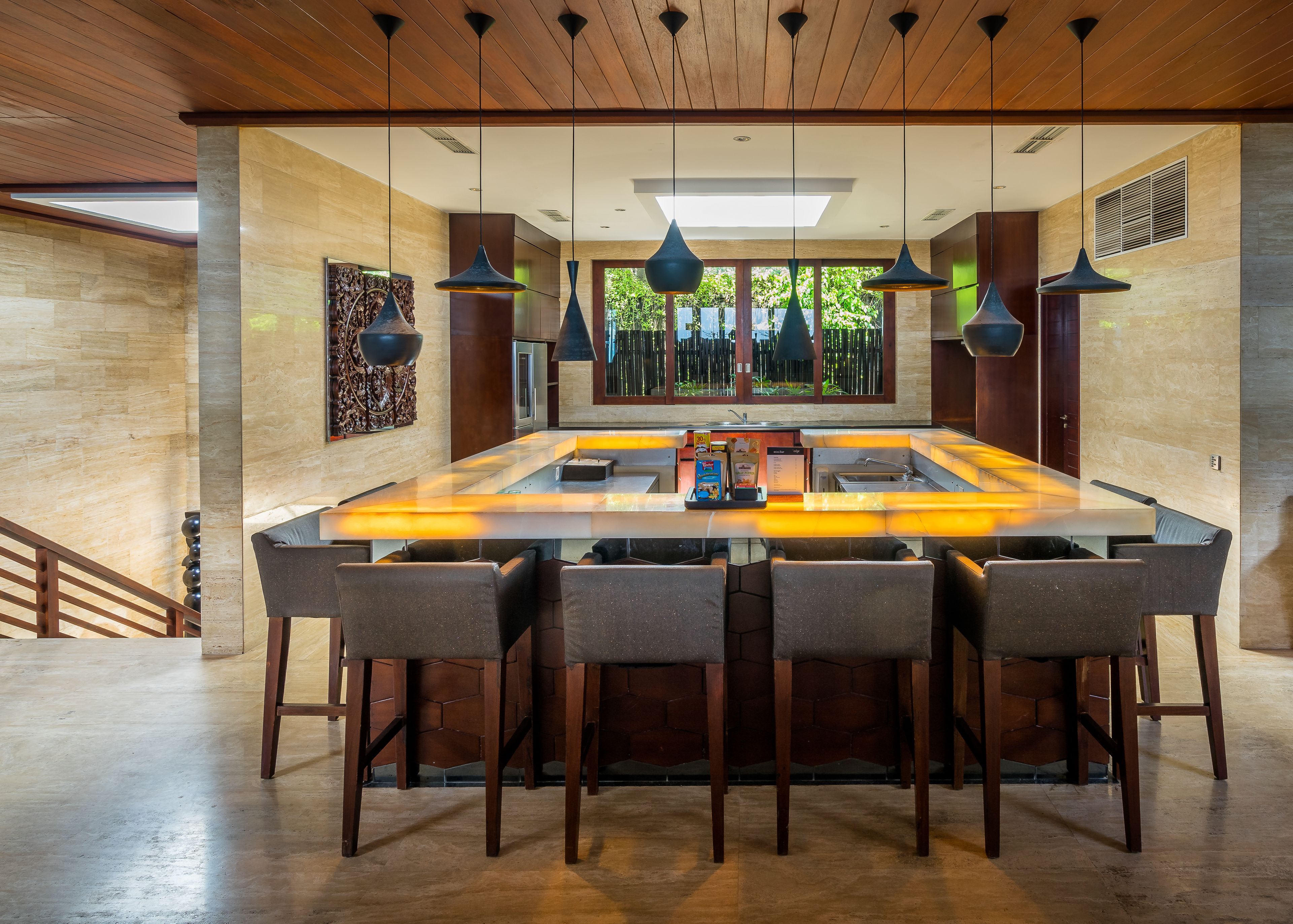 luxury villa, 5 bedrooms, private pool, ocean view (the view) | private kitchen | fridge, coffee/tea maker, electric kettle