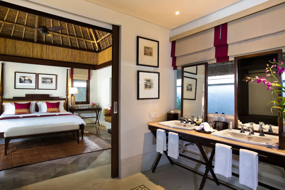 suranadi one bedroom pool villa | bathroom | free toiletries, hair dryer, bathrobes, slippers