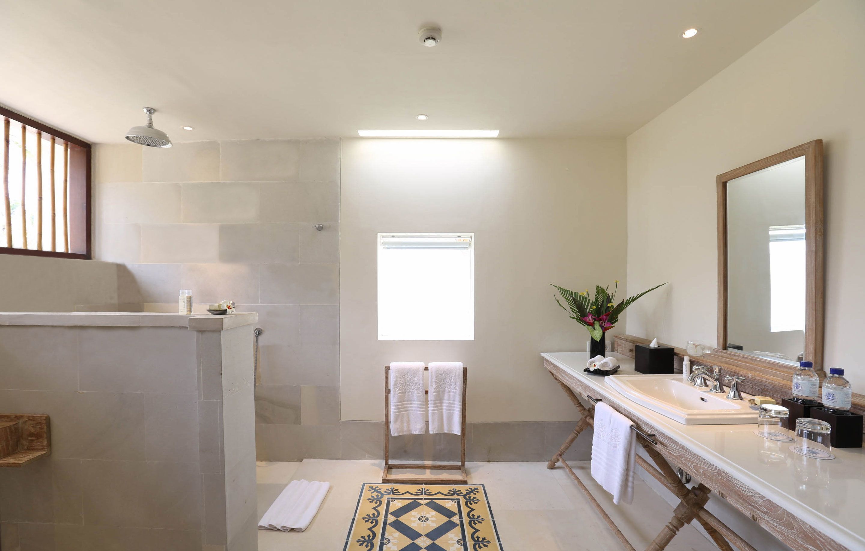 free toiletries, hair dryer, bathrobes, slippers