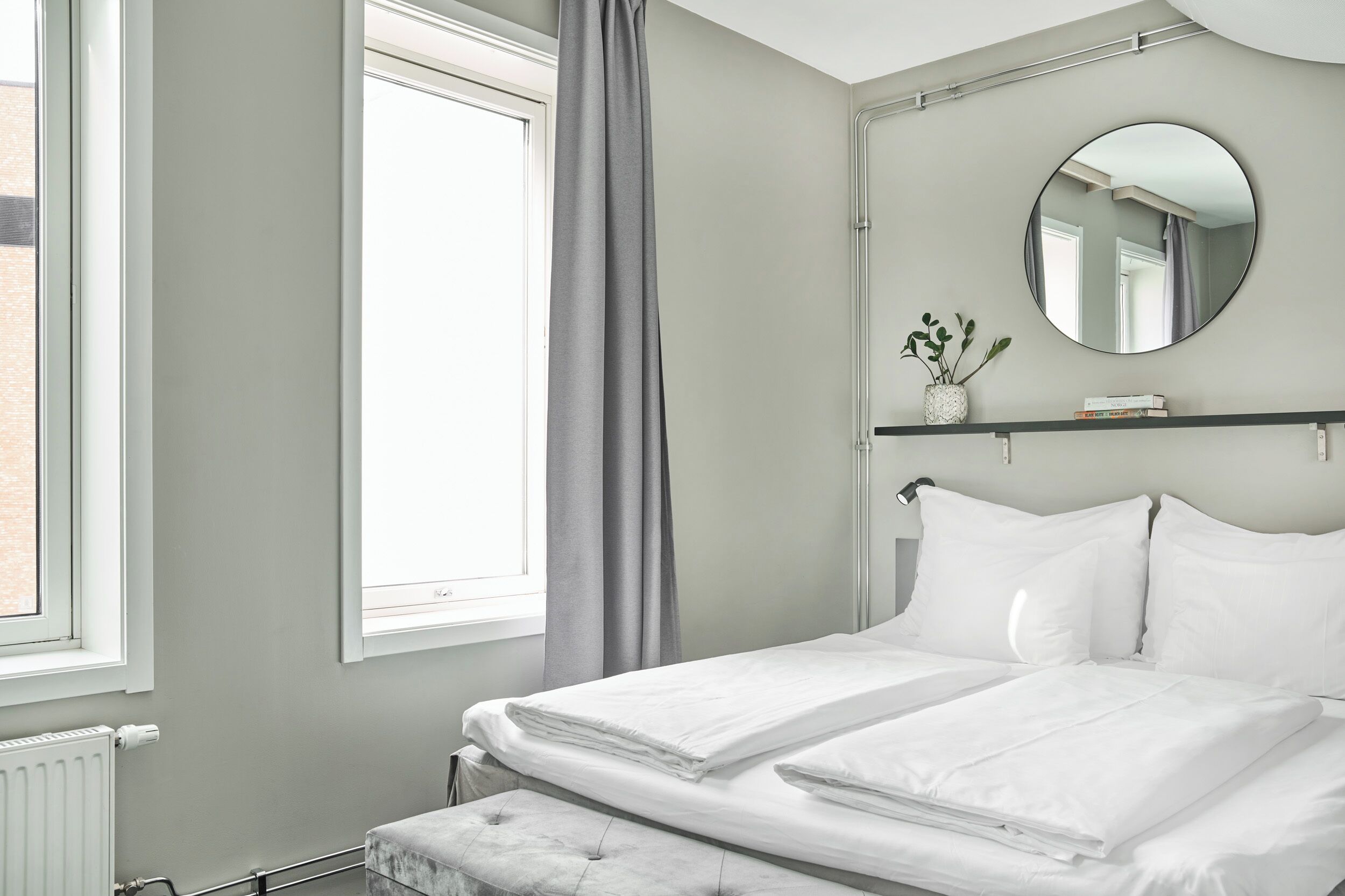 studio suite | select comfort beds, desk, blackout curtains, soundproofing