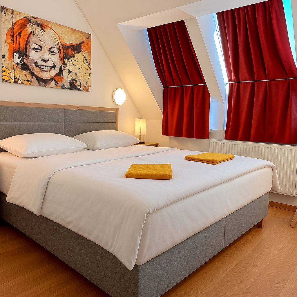 Bộ đồ giường kháng dị ứng, két bảo mật tại phòng, bàn 