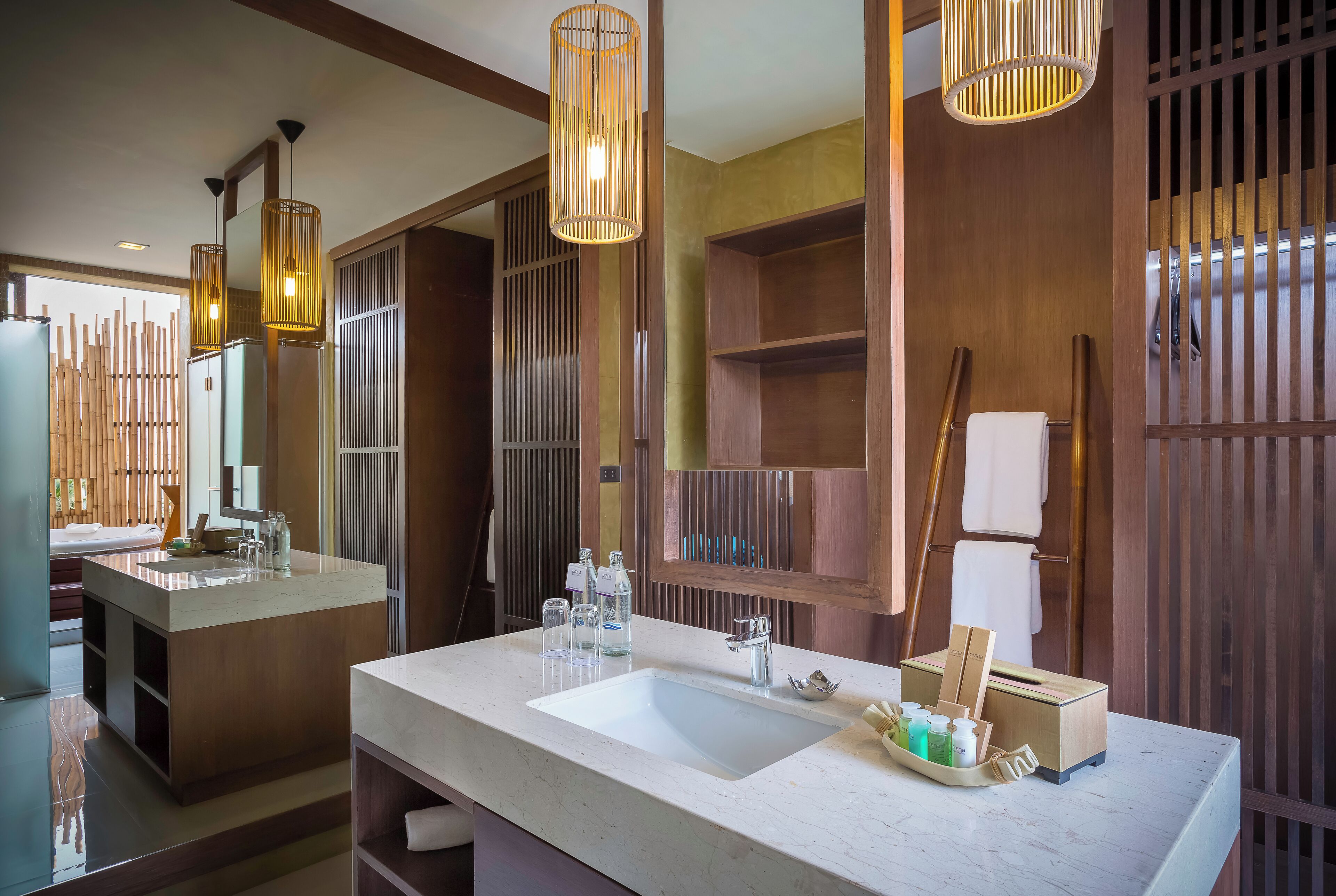 wellness mahatma gandhi suite | bathroom | eco-friendly toiletries, hair dryer, bathrobes, towels