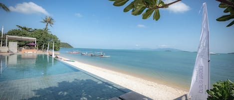 2 outdoor pools, open 8:00 AM to 8:00 PM, pool umbrellas, pool loungers