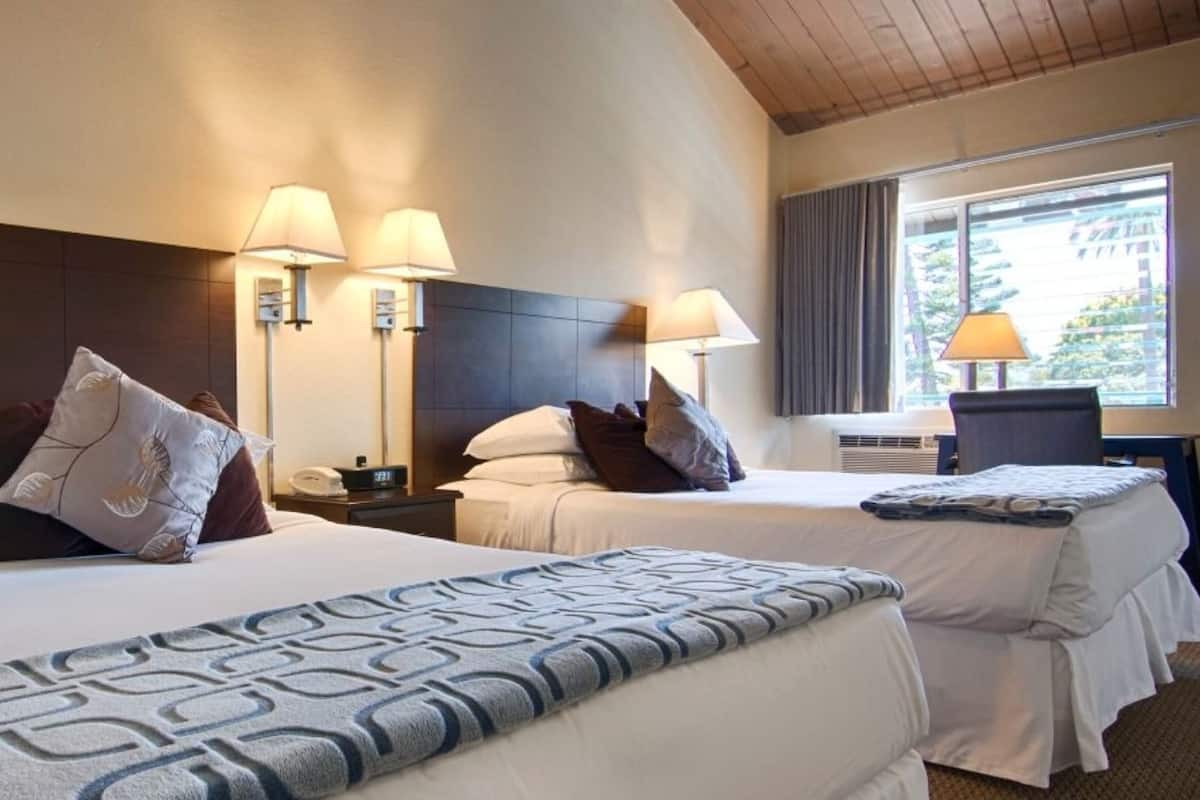 Deluxe Room, 2 Queen Beds | Desk, laptop workspace, iron/ironing board, free WiFi