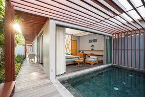 Private Pool Villa Double Bed | 1 개의 침실, 고급 침구, 셀렉트 컴포트 침대, 미니바