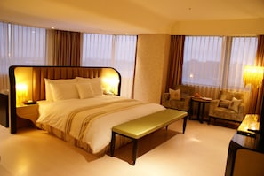 Down duvets, pillow-top beds, minibar, in-room safe