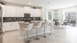 House, Multiple Beds, Private Pool, Pool View | Private kitchen - Lovely 6Bd Spa Gm Pool Hm Champions Gate-8986ccd (Davenport)