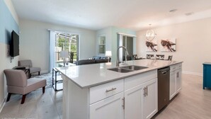 House, Multiple Beds, Private Pool, Pool View | Private kitchen - Lovely 4Bd TH Splash Pool Champions Gate-820pbd (Davenport)