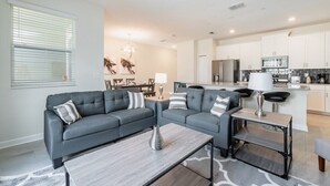 House, Multiple Beds, Private Pool, Pool View | Living room - Lovely 4Bd TH Splash Pool Champions Gate-820pbd (Davenport)