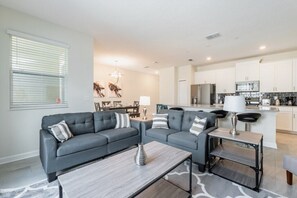 House, Multiple Beds, Private Pool, Pool View | Living room | TV