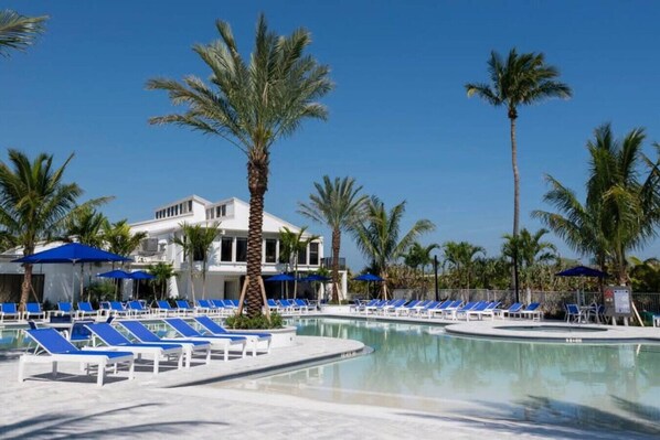 Outdoor pool, a heated pool