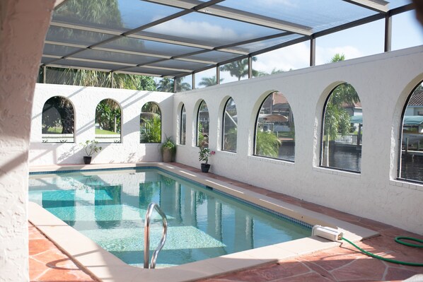 Outdoor pool, a heated pool