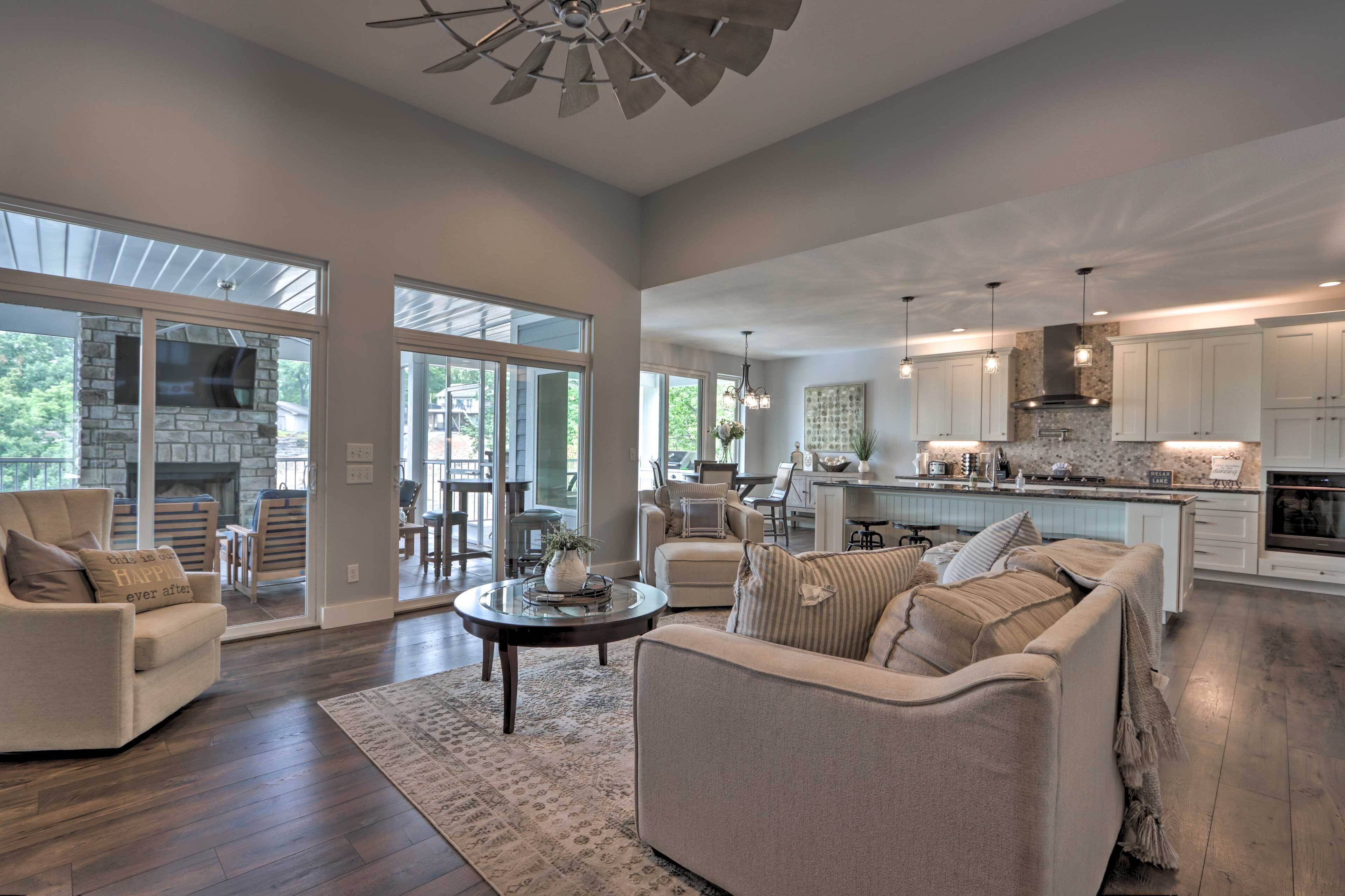 Luxe Osage Beach Lake House w/ Dock & Fire Pit