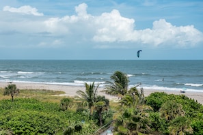 On the beach, sun-loungers, beach towels - Don't Let This Deal Go Up In Smoke-An Ocean View That Goes on for Miles 🏖️ (Cape Canaveral)