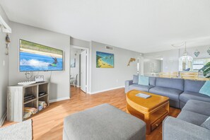 Smart TV, DVD player, books