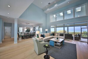 House, Multiple Beds, Private Pool, Ocean View | Living room | TV - South Seas Homes of Distinction 1121 Schefflera (Captiva)