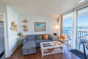 Smart TV, DVD player, books, video library