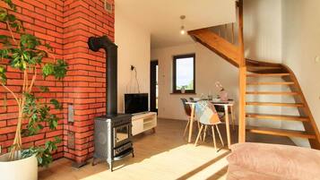 TV connectée, cheminée