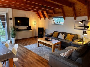 Fernseher, Kamin