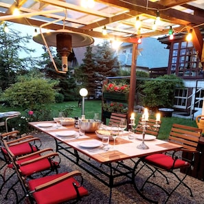 Outdoor dining - Freier Blick auf die Schleimündung - Erstklassige Ferienwohnung in Maasholm (Maasholm)