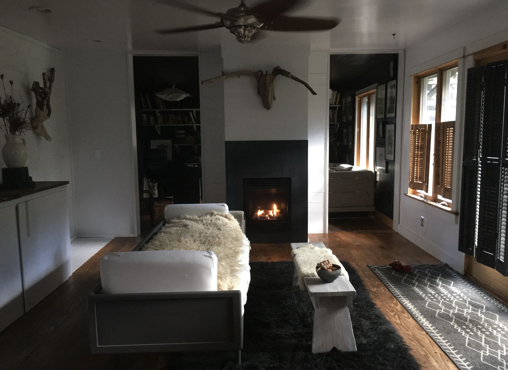 Cool house, hugged by nature, good for the soul.