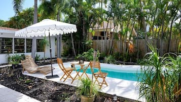 Piscine extérieure, piscine chauffée