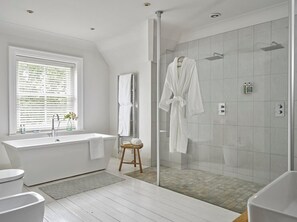 Bathtub, hair dryer
