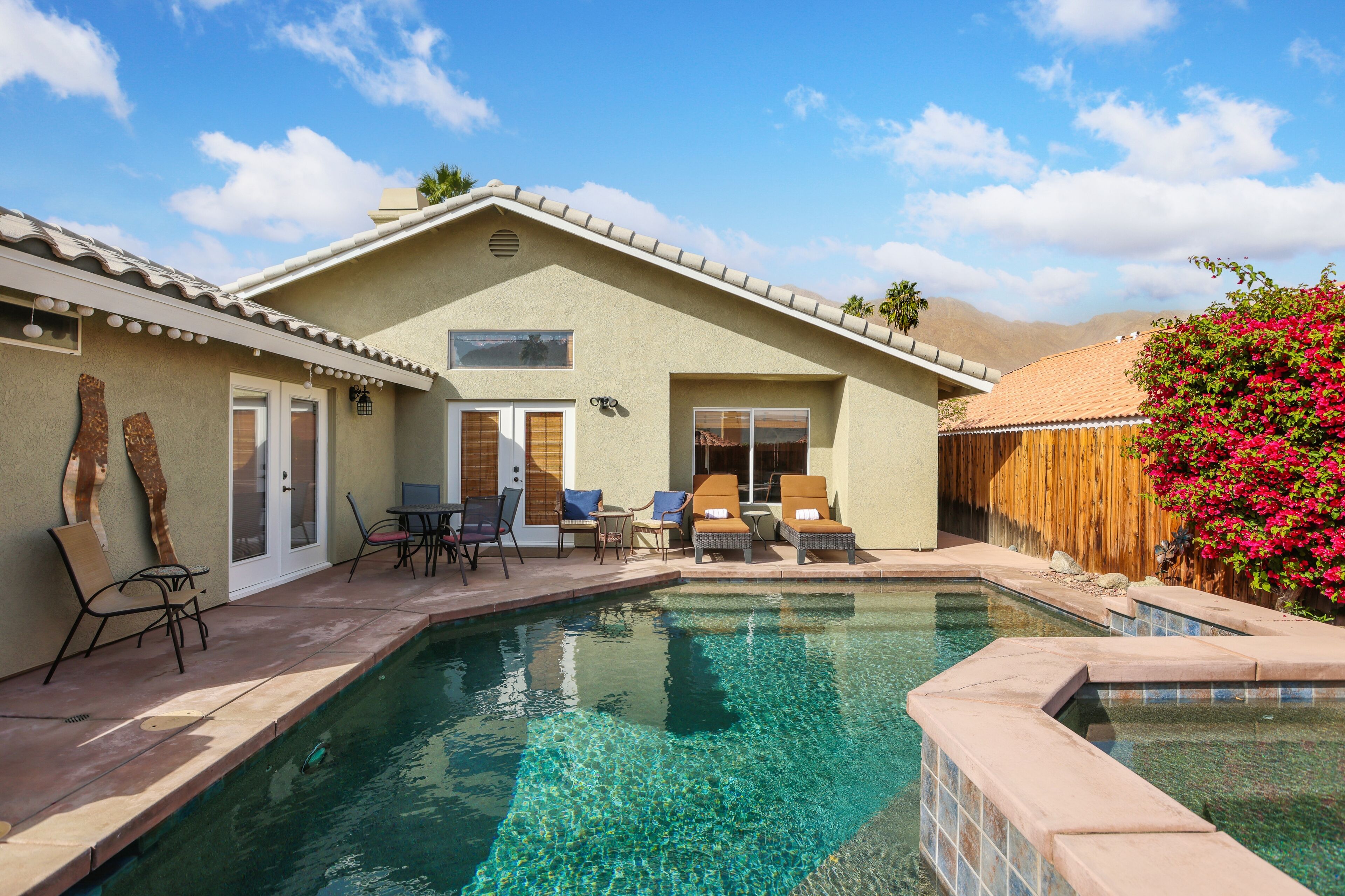 Dog-friendly home with pool, patio, & mountain views - #066714