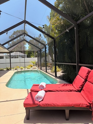 Outdoor pool, a heated pool - Pet Friendly, Relax, Gather & Unwind | Private Pool | Fire Pit (Venice)