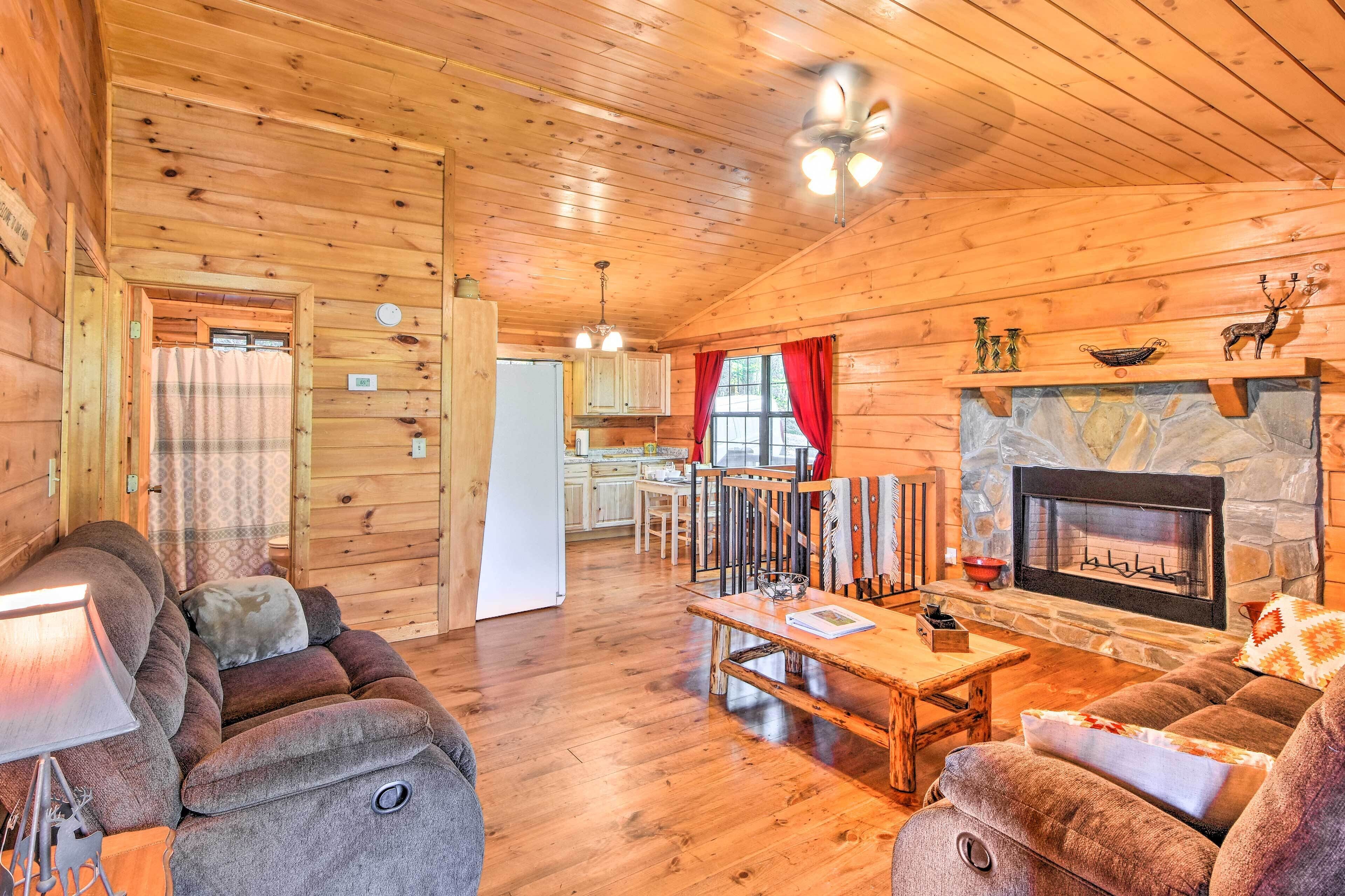 Cozy cabin with 2 decks, hot tub and ping pong!