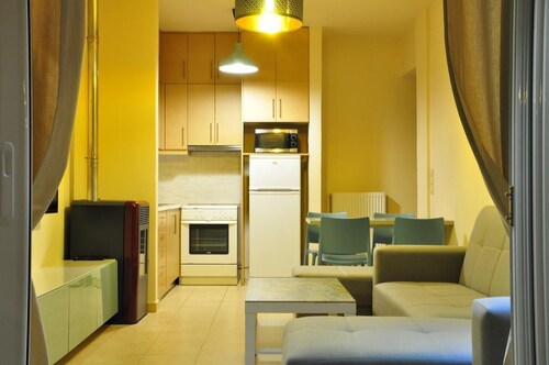 Garden Apartment with veranda near Ag.Marina Sandy Beach