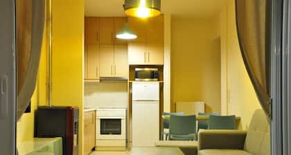 Garden Apartment with veranda near Ag.Marina Sandy Beach