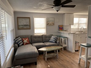 TV connectée, cheminée, livres