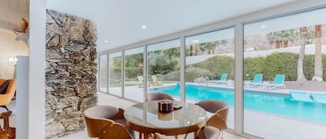 A heated pool