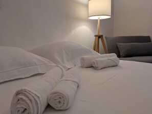 1 chambre, fer et planche à repasser, draps fournis