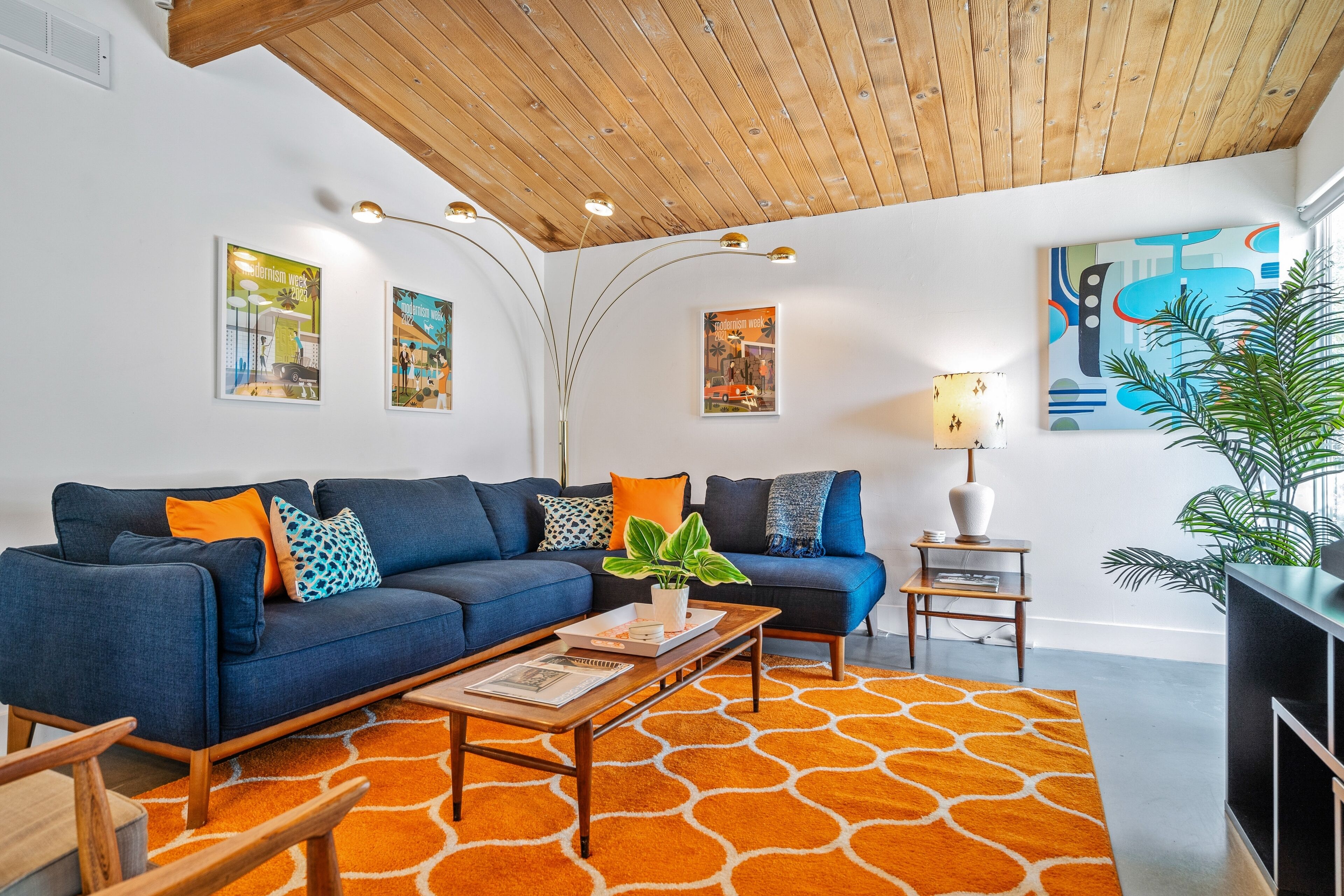 Mid-century oasis w/ circular heated pool, hot tub, & stunning mountain views