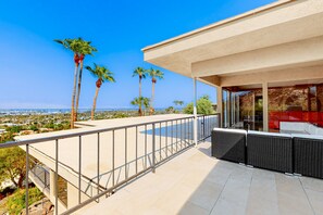 Terrace/patio - Dog-Friendly Modern Condo w/ Great Views, Shared Pool & Private Patio (Palm Springs)