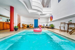 Indoor pool - The Graeber | Historic Mansion + Indoor Pool (Austin)