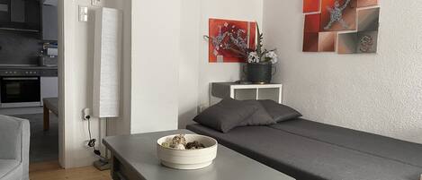 Smart TV, DVD player, music library, video library