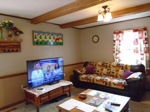 Smart TV, DVD player, books