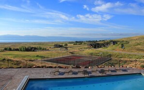 屋外プール、温水プール