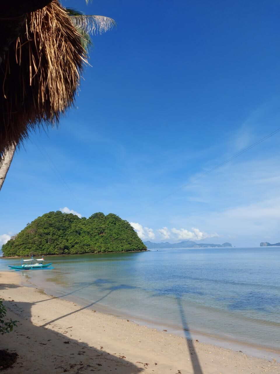 On the beach, white sand