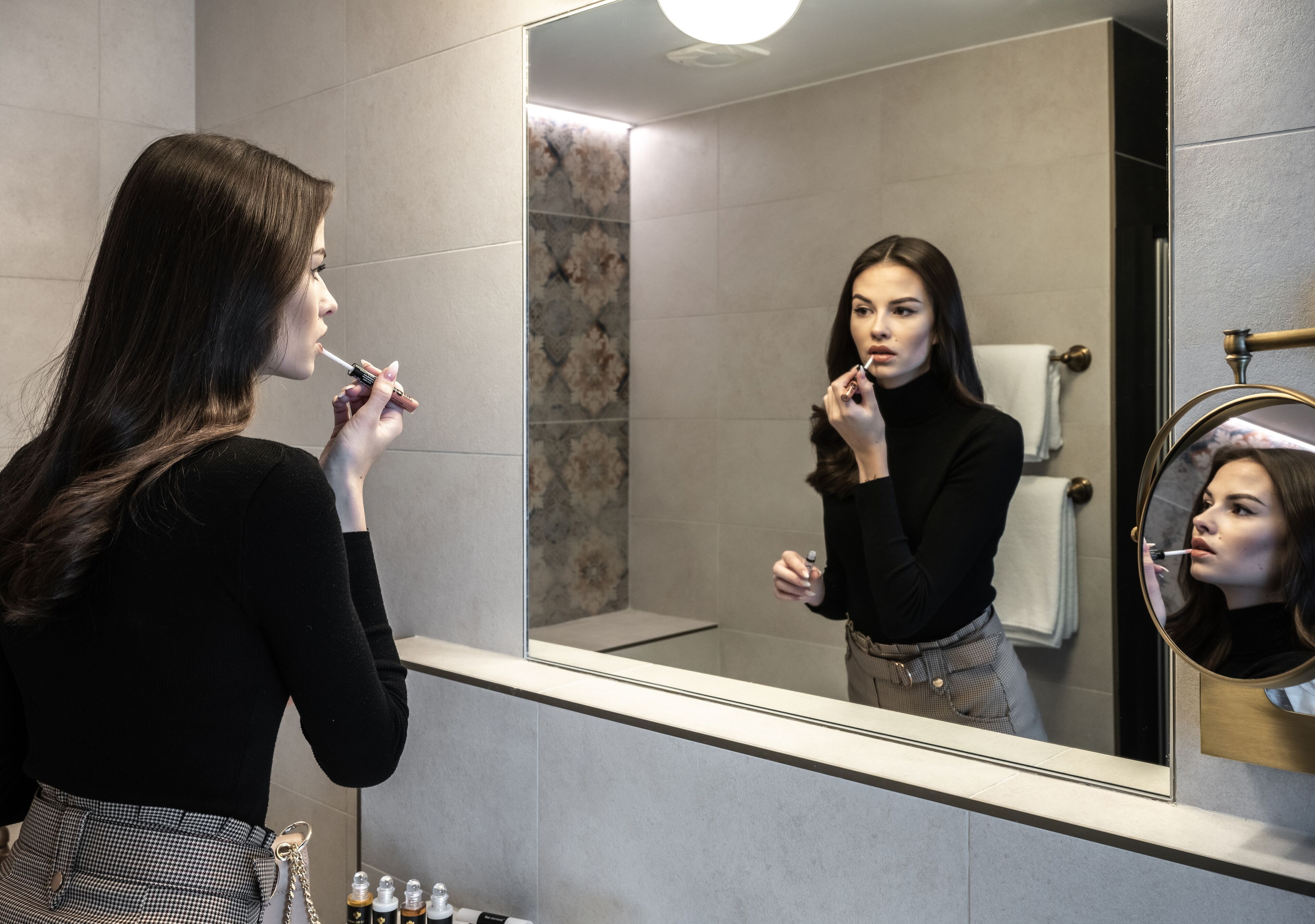 apartmá executive s balkonem | bathroom | rainfall showerhead, designer toiletries, hair dryer, bathrobes