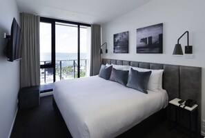 Apartament, 1 dormitori, vistes a l'oceà (Apartment) | Roba de llit d'alta qualitat i matalassos amb encoixinament addicional 
