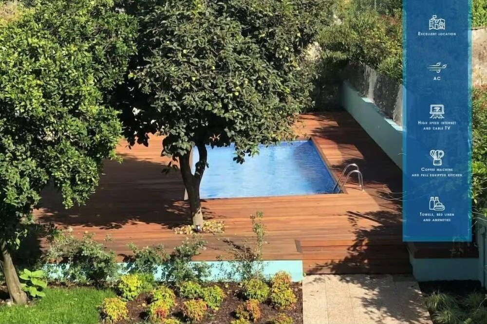 Oporto Swimming Pool House with AC, Downtown Metro