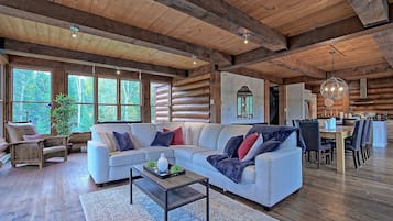 TV connectée, cheminée, jeux vidéo, lecteur de DVD