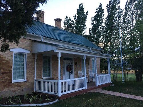 Cute pioneer brick house in the country 