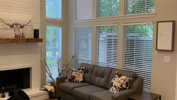 Télévision, cheminée